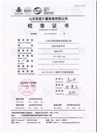檢測儀器報告證書：通用卡尺檢定報告